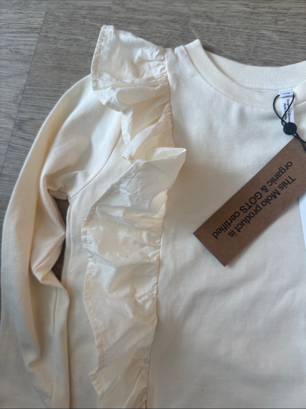 Molo Rith Buttercream Ruffle-Trim Long Sleeve Top - Picture 3 of 3